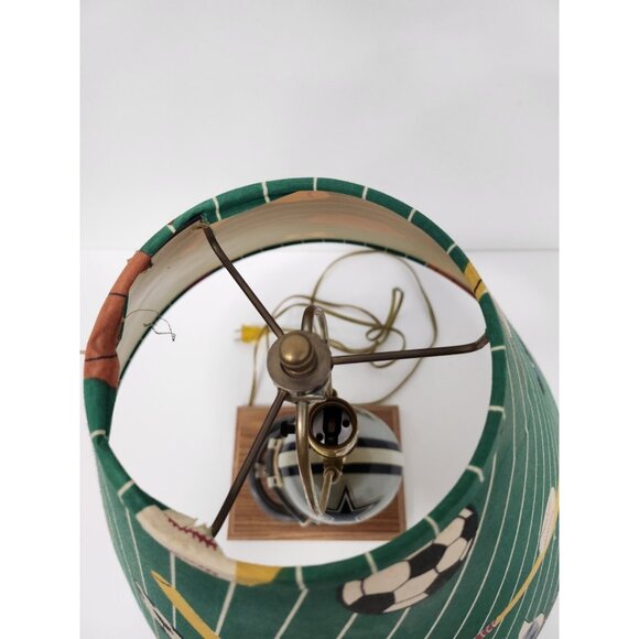 VTG NFL Riddell Dallas Cowboys Football Helmet Accent Table Lamp Balls Shade - Picture 4 of 13